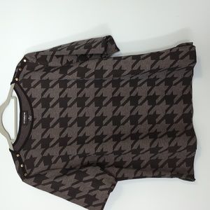 Liz Claiborne Houndstooth Top